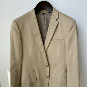 J Crew Ludlow Khaki Cotton Sport Coat